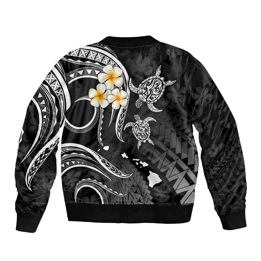 Polynesian Hawaii Bomber Jacket Kahoolawe Islands with Pacific Plumeria White Vibe LT9 - Polynesian Pride