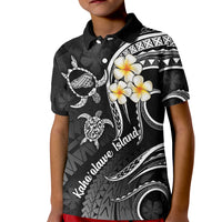 Polynesian Hawaii Kid Polo Shirt Kahoolawe Islands with Pacific Plumeria White Vibe LT9 Kid White - Polynesian Pride