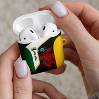 Personalised PNG Hela Province AirPods Case Bird of Paradise Tattoo Flag Motif - Polynesian Pride