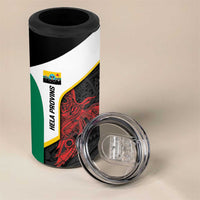 Personalised PNG Hela Province 4 in 1 Can Cooler Tumbler Bird of Paradise Tattoo Flag Motif LT9 - Polynesian Pride