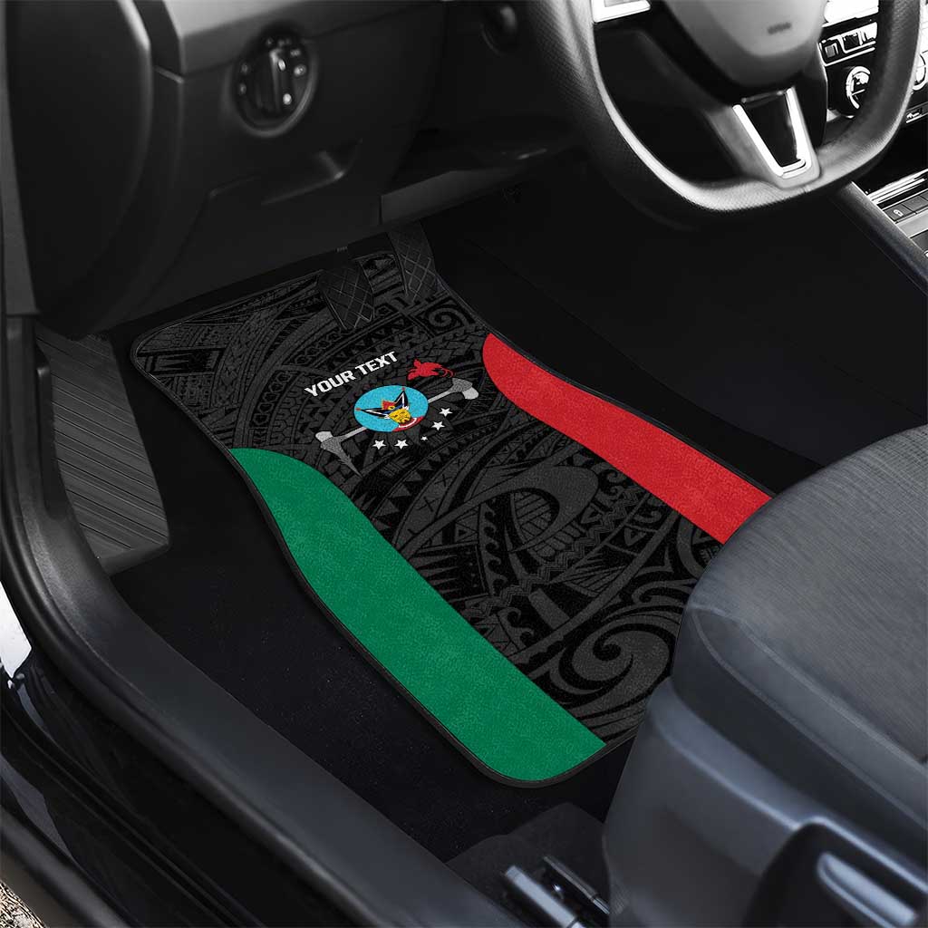 Personalised PNG Hela Province Car Mats Bird of Paradise Tattoo Flag Motif LT9 - Polynesian Pride