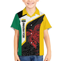 Personalised PNG Hela Province Hawaiian Shirt Bird of Paradise Tattoo Flag Motif LT9 - Polynesian Pride