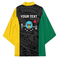 Personalised PNG Hela Province Kimono Bird of Paradise Tattoo Flag Motif - Polynesian Pride