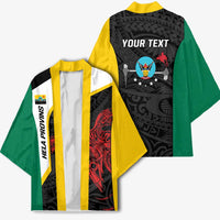 Personalised PNG Hela Province Kimono Bird of Paradise Tattoo Flag Motif - Polynesian Pride