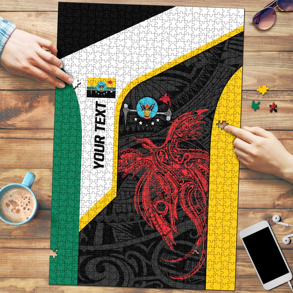 Personalised PNG Hela Province Puzzle Bird of Paradise Tattoo Flag Motif - Polynesian Pride