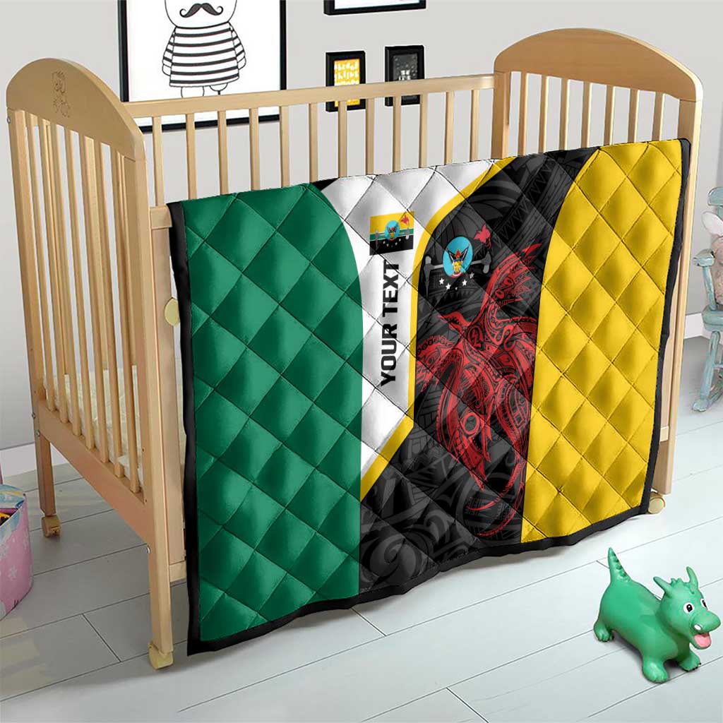 Personalised PNG Hela Province Quilt Bird of Paradise Tattoo Flag Motif - Polynesian Pride