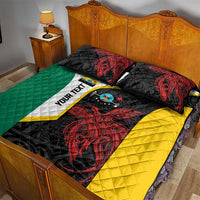 Personalised PNG Hela Province Quilt Bed Set Bird of Paradise Tattoo Flag Motif - Polynesian Pride