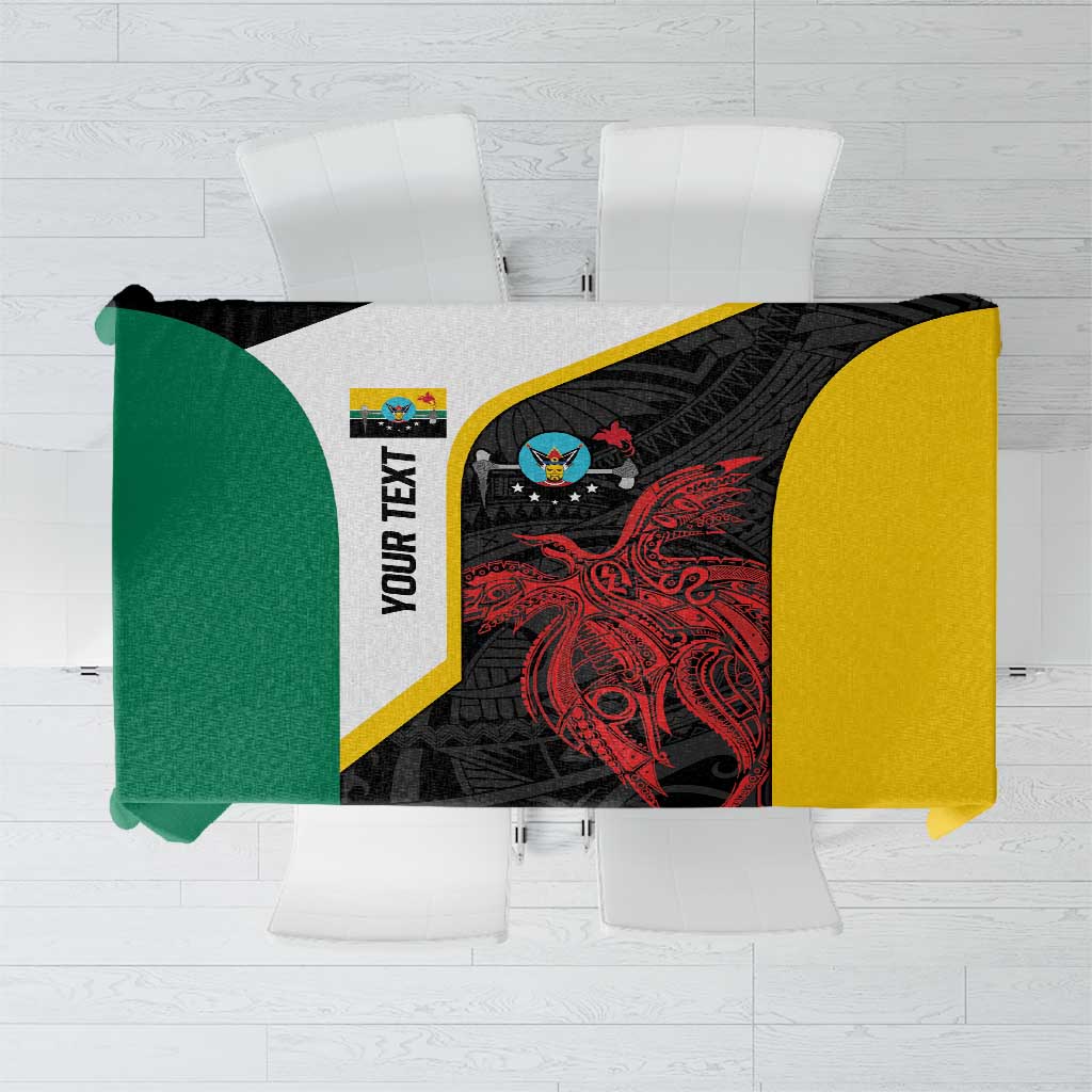Personalised PNG Hela Province Tablecloth Bird of Paradise Tattoo Flag Motif LT9 Yellow - Polynesian Pride