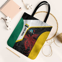 Personalised PNG Hela Province Tote Bag Bird of Paradise Tattoo Flag Motif - Polynesian Pride