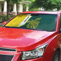 Personalised PNG Jiwaka Province Auto Sun Shade Bird of Paradise Tattoo Flag Motif - Polynesian Pride