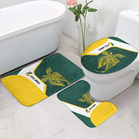 Personalised PNG Jiwaka Province Bathroom Set Bird of Paradise Tattoo Flag Motif - Polynesian Pride