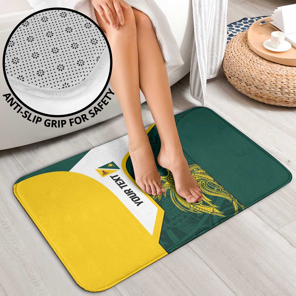 Personalised PNG Jiwaka Province Bathroom Set Bird of Paradise Tattoo Flag Motif - Polynesian Pride