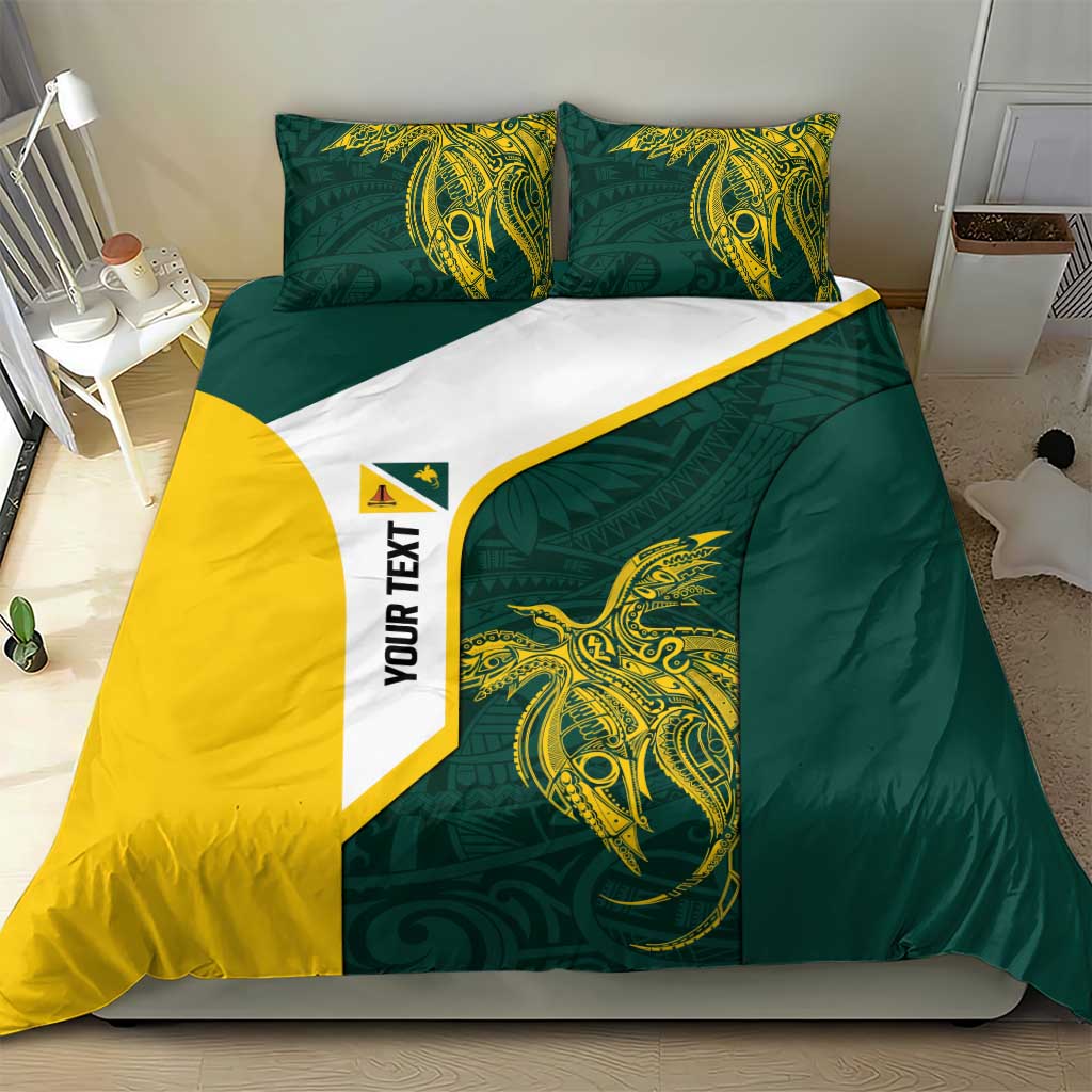 Personalised PNG Jiwaka Province Bedding Set Bird of Paradise Tattoo Flag Motif - Polynesian Pride