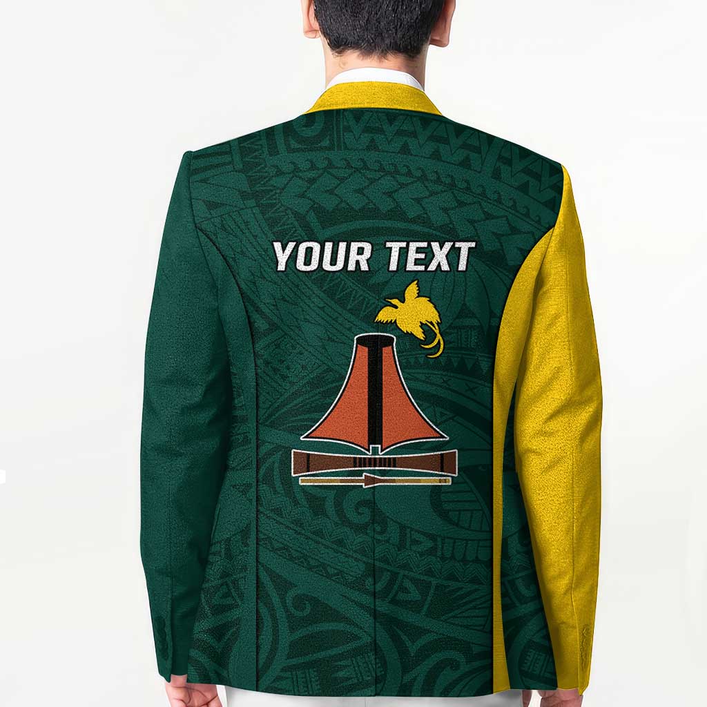 Personalised PNG Jiwaka Province Blazer Bird of Paradise Tattoo Flag Motif - Polynesian Pride