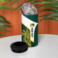 Personalised PNG Jiwaka Province 4 in 1 Can Cooler Tumbler Bird of Paradise Tattoo Flag Motif LT9 - Polynesian Pride