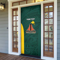 Personalised PNG Jiwaka Province Door Cover Bird of Paradise Tattoo Flag Motif - Polynesian Pride