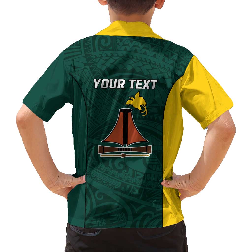 Personalised PNG Jiwaka Province Family Matching Summer Maxi Dress and Hawaiian Shirt Bird of Paradise Tattoo Flag Motif - Polynesian Pride