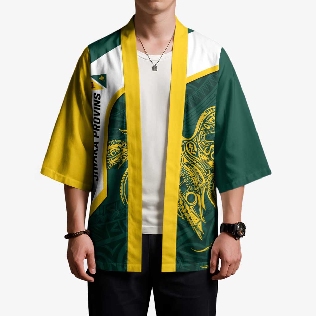 Personalised PNG Jiwaka Province Kimono Bird of Paradise Tattoo Flag Motif - Polynesian Pride