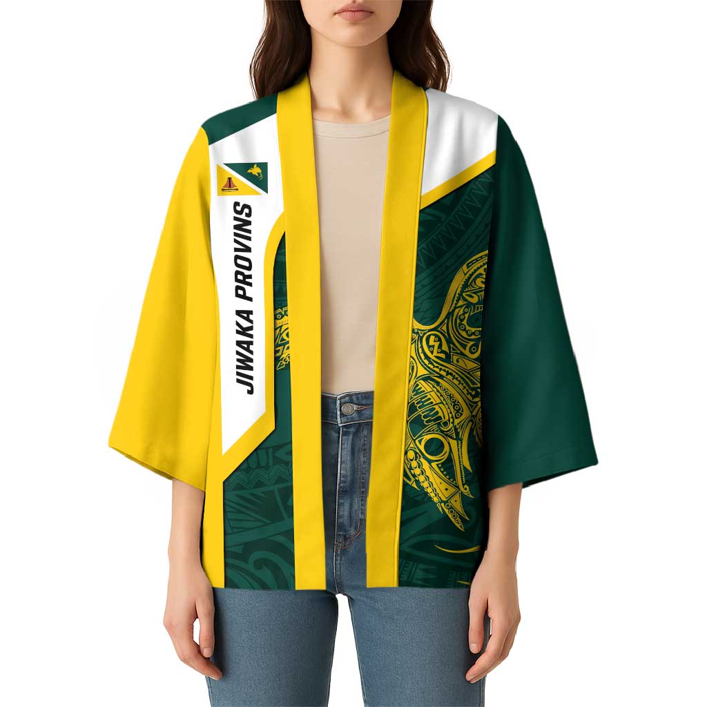 Personalised PNG Jiwaka Province Kimono Bird of Paradise Tattoo Flag Motif - Polynesian Pride