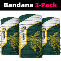 Personalised PNG Jiwaka Province Neck Gaiter Bird of Paradise Tattoo Flag Motif - Polynesian Pride