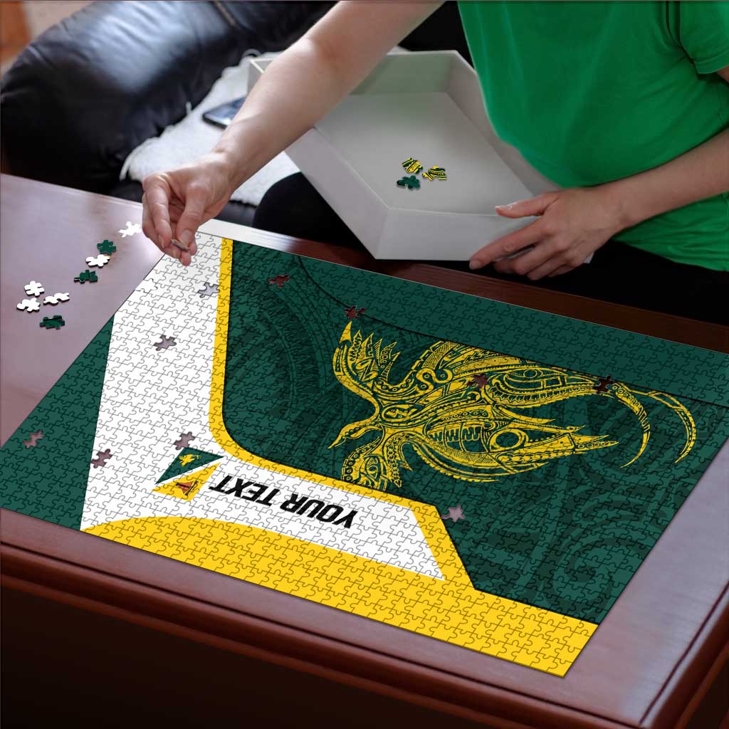 Personalised PNG Jiwaka Province Puzzle Bird of Paradise Tattoo Flag Motif - Polynesian Pride