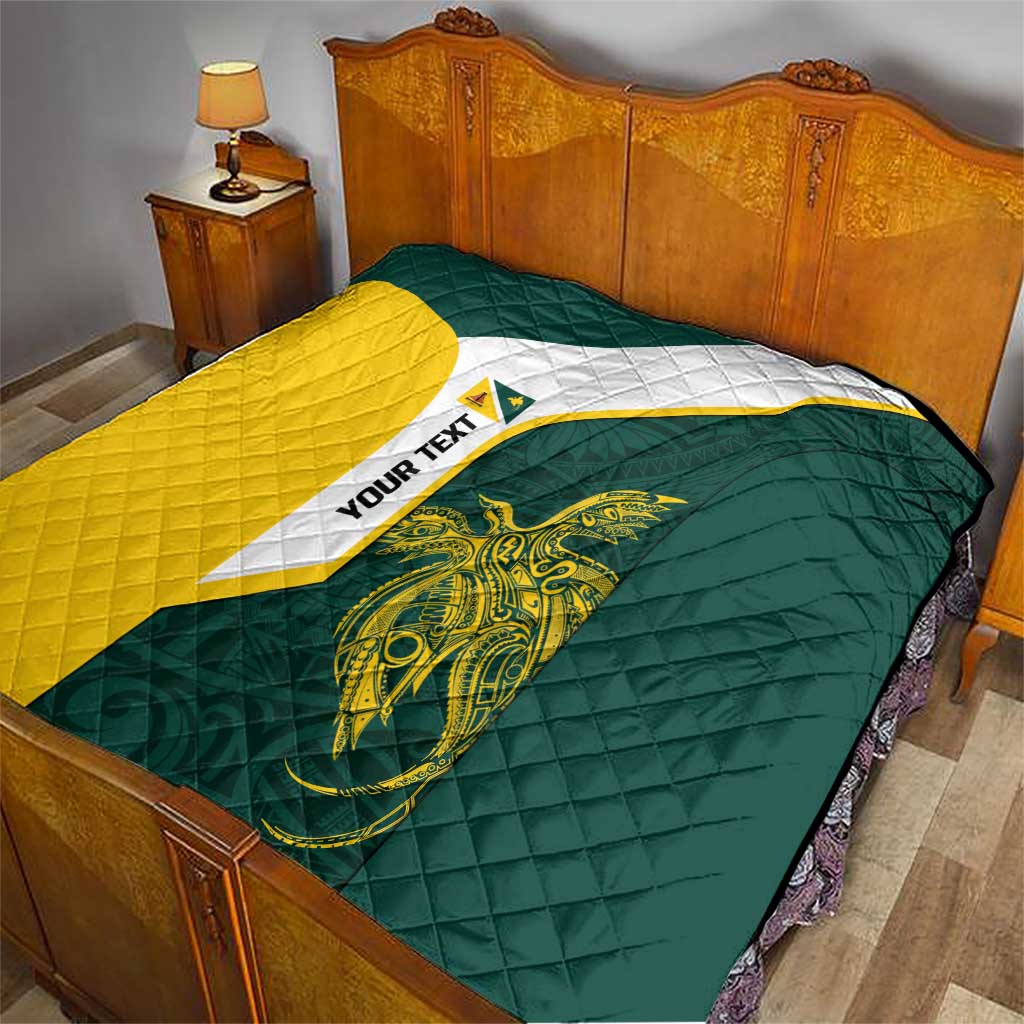 Personalised PNG Jiwaka Province Quilt Bird of Paradise Tattoo Flag Motif - Polynesian Pride