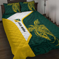 Personalised PNG Jiwaka Province Quilt Bed Set Bird of Paradise Tattoo Flag Motif - Polynesian Pride