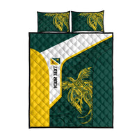 Personalised PNG Jiwaka Province Quilt Bed Set Bird of Paradise Tattoo Flag Motif - Polynesian Pride