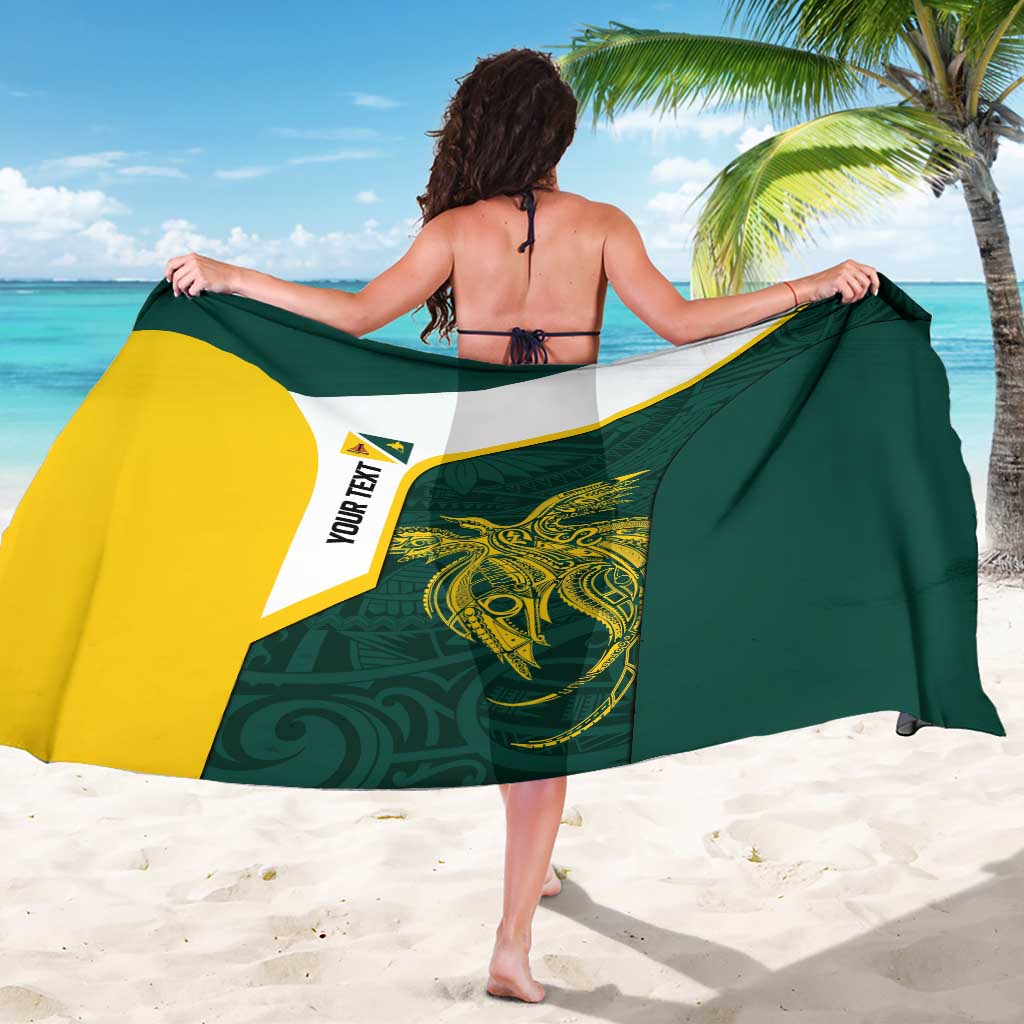 Personalised PNG Jiwaka Province Sarong Bird of Paradise Tattoo Flag Motif - Polynesian Pride