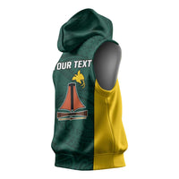 Personalised PNG Jiwaka Province Sleeveless Hoodie Bird of Paradise Tattoo Flag Motif - Polynesian Pride