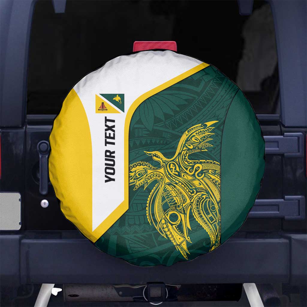 Personalised PNG Jiwaka Province Spare Tire Cover Bird of Paradise Tattoo Flag Motif - Polynesian Pride