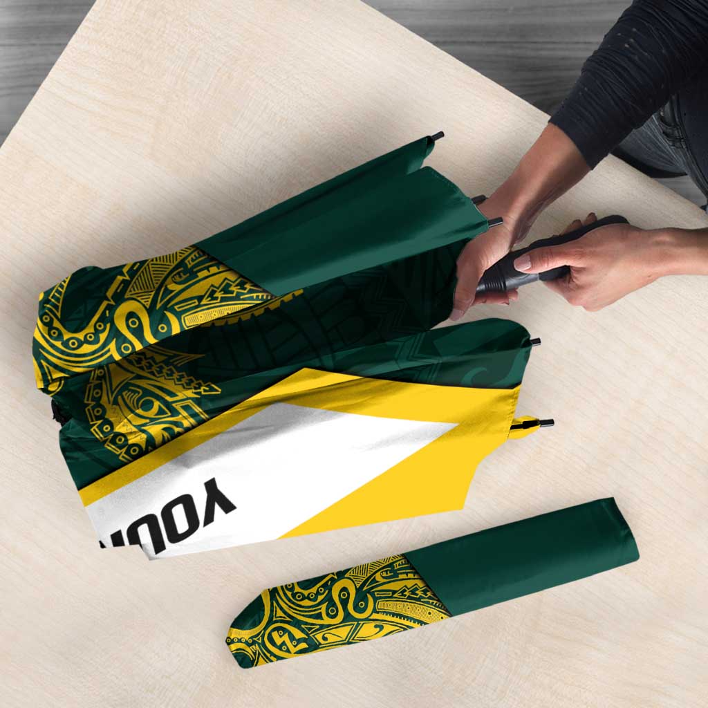 Personalised PNG Jiwaka Province Umbrella Bird of Paradise Tattoo Flag Motif - Polynesian Pride