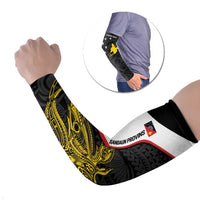 Personalised PNG Sandaun Province Arm Sleeves Bird of Paradise Tattoo Flag Motif - Polynesian Pride