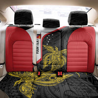 Personalised PNG Sandaun Province Back Car Seat Cover Bird of Paradise Tattoo Flag Motif - Polynesian Pride