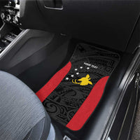 Personalised PNG Sandaun Province Car Mats Bird of Paradise Tattoo Flag Motif LT9 - Polynesian Pride