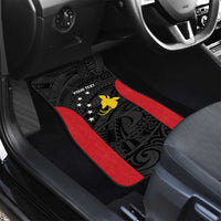 Personalised PNG Sandaun Province Car Mats Bird of Paradise Tattoo Flag Motif LT9 - Polynesian Pride