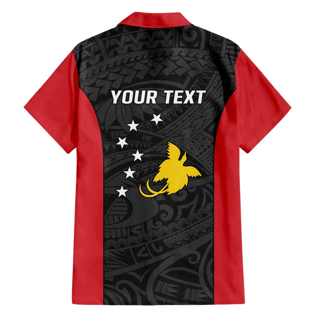 Personalised PNG Sandaun Province Family Matching Off Shoulder Maxi Dress and Hawaiian Shirt Bird of Paradise Tattoo Flag Motif - Polynesian Pride