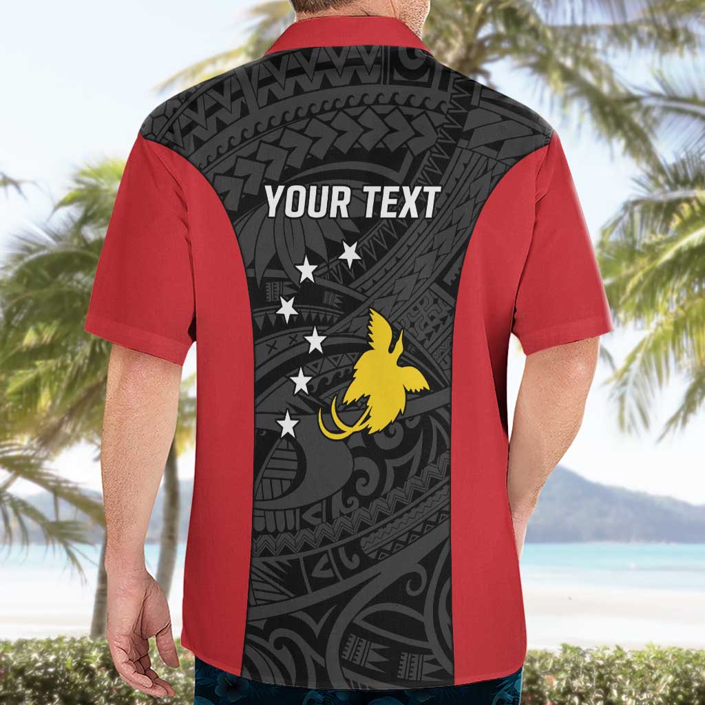 Personalised PNG Sandaun Province Hawaiian Shirt Bird of Paradise Tattoo Flag Motif LT9 - Polynesian Pride