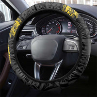 PNG Sandaun Province Steering Wheel Cover Bird of Paradise Tattoo Flag Motif LT9 - Polynesian Pride