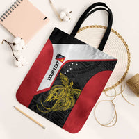 Personalised PNG Sandaun Province Tote Bag Bird of Paradise Tattoo Flag Motif - Polynesian Pride