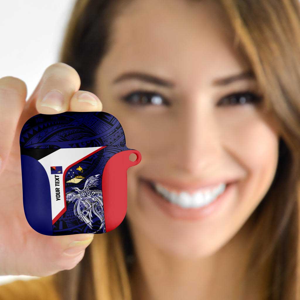 Personalised PNG West New Britain Province AirPods Case Bird of Paradise Tattoo Flag Motif - Polynesian Pride