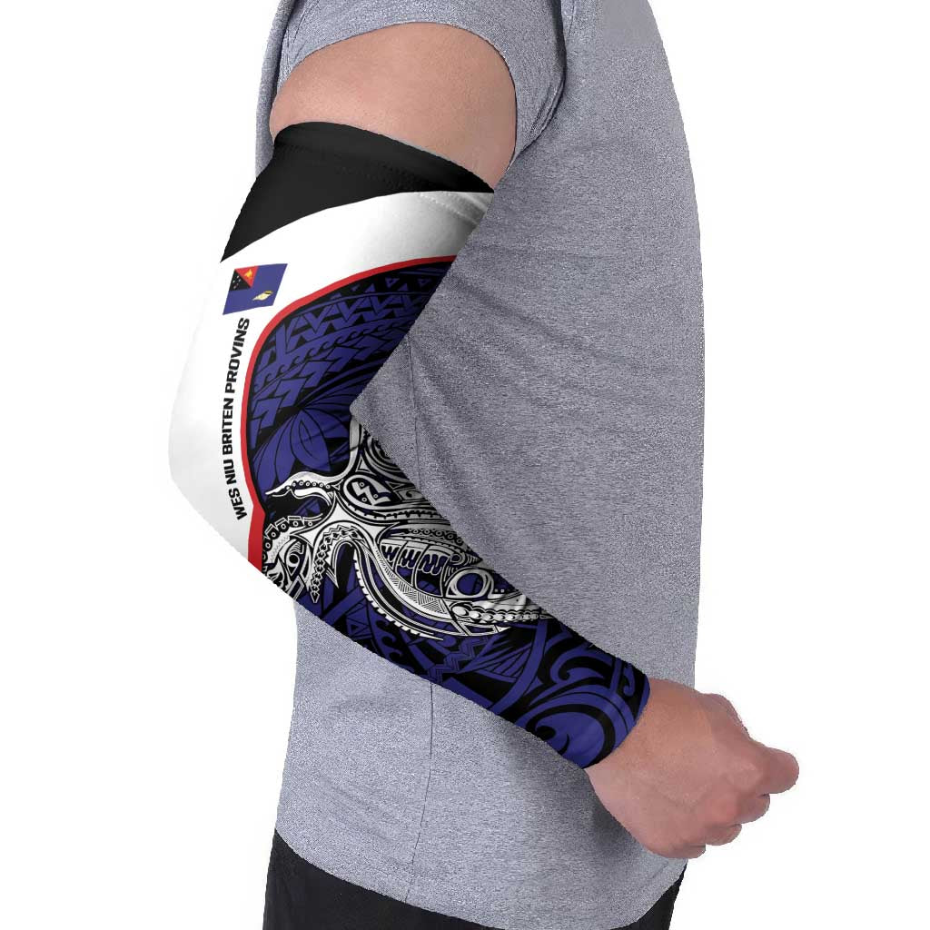 Personalised PNG West New Britain Province Arm Sleeves Bird of Paradise Tattoo Flag Motif - Polynesian Pride