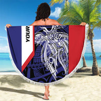 Personalised PNG West New Britain Province Beach Blanket Bird of Paradise Tattoo Flag Motif LT9 - Polynesian Pride