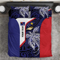 Personalised PNG West New Britain Province Bedding Set Bird of Paradise Tattoo Flag Motif - Polynesian Pride