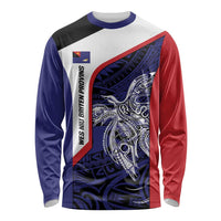 Personalised PNG West New Britain Province Long Sleeve Shirt Bird of Paradise Tattoo Flag Motif LT9 Unisex Blue - Polynesian Pride