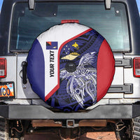 Personalised PNG West New Britain Province Spare Tire Cover Bird of Paradise Tattoo Flag Motif - Polynesian Pride