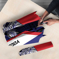 Personalised PNG West New Britain Province Umbrella Bird of Paradise Tattoo Flag Motif - Polynesian Pride