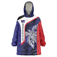 Personalised PNG West New Britain Province Wearable Blanket Hoodie Bird of Paradise Tattoo Flag Motif - Polynesian Pride
