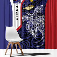 Personalised PNG West New Britain Province Window Curtain Bird of Paradise Tattoo Flag Motif - Polynesian Pride