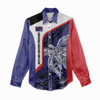 Personalised PNG West New Britain Province Women Casual Shirt Bird of Paradise Tattoo Flag Motif - Polynesian Pride